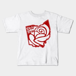 Ohio Red Rose Kids T-Shirt